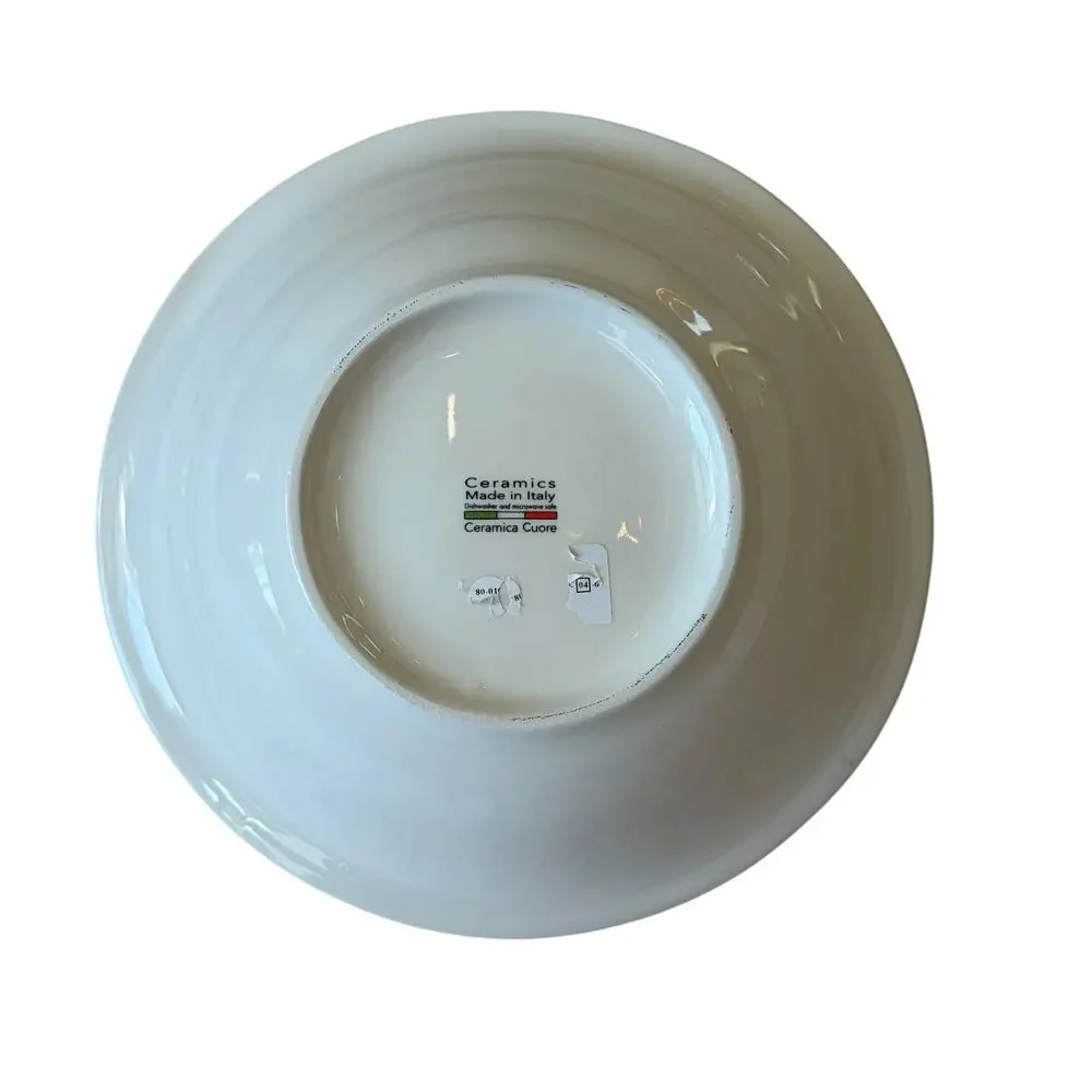 Ceramica Cuore Seaside Village Pasta Bowl AMALFI 10.5in Made in Italy New